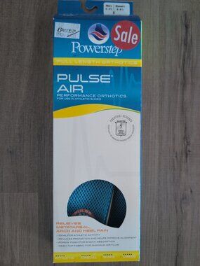 PowerStep Insoles Unisex PULSE AIR Performance Orthotics Cushioning Size A New!